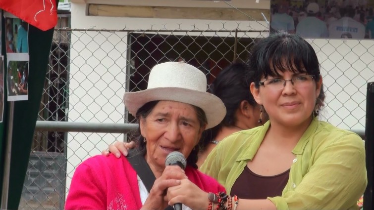 Lina Solano and the Frente de Mujeres Defensoras de la Pachamama. Source: guardianasamaz