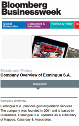 Bloomberg BusinessWeek on Exmingua