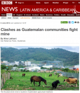 Clashes over mine in Guatemala